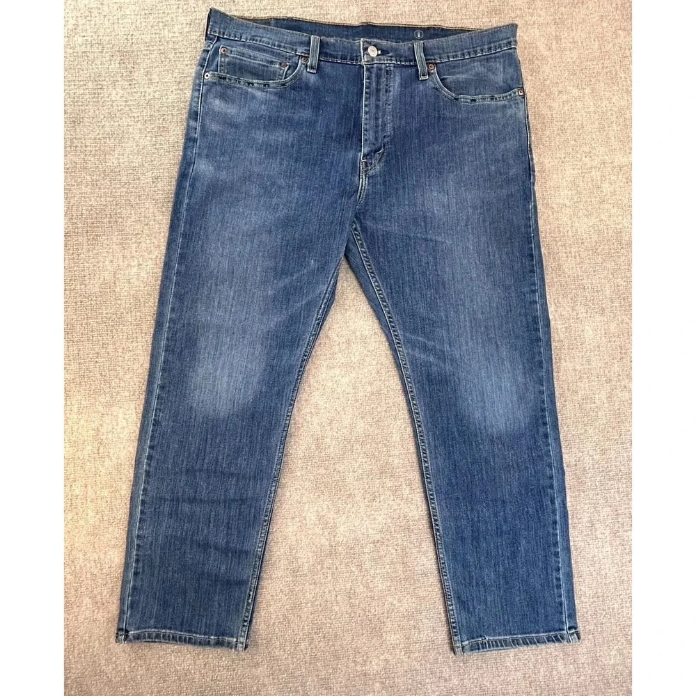 Levis 502 Jeans Mens 38x30 Blue Denim‎ Cotton Stretch All Season Tech Taper Fit